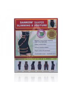SANKOM 027-BSS YOGA CAPRI BLACK -SLIVER COLOR XXL BODY SHARPER