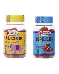 PUREVER CANADA CALCIUM WITH VITAMIN D3+OMEGA 3 SPECIAL OFFER