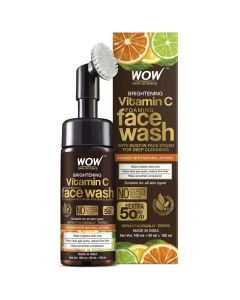 Wow Skin Science Vitamin C Foaming Face Wash with brush 150ml
