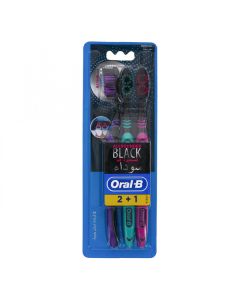 ORAL B ALLROUNDER BLACK 2 + 1 MEDIUM TOOTH BRUSH