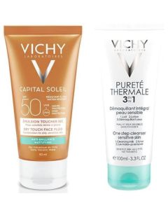 VICHY CAPITAL SOLEIN 50SPF 50ML + PURETE THERMALE 100ML  3 IN 1 OFFERT