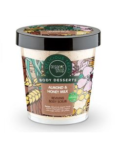 ORGANIC SHOP BODY SCRUB WITH ALMOND, HONEY AND MILK 450 ML