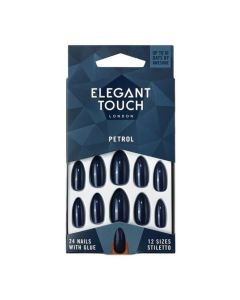 ELEGANT TOUCH NAIL 24 PCS PETROL 424