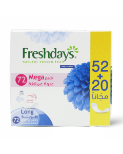 FRESHDAYS PANTYLINERS 72 MEGA PACK LONG