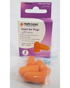HEALTH&SMART FOAM EAR PLUGS 2 PAIRS
