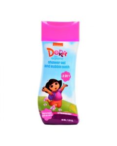 DORA SHOWER GEL AND BUBBLE BATH 2 IN 1 STRAWBERRY 400ML