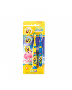 SPONGEBOB SOFT TOOTHBRUSH KIDS WITH COVER & BASE 2 PCS