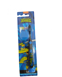 TURTLES SOFT TOOTHBRUSH KIDS WITH COVER & BASE 1 PCS