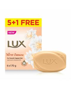 LUX VELVET JASMINE 5+1 FREE SOAP 170GM