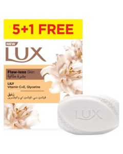 LUX SOAP BAR  FLAW -LESS SKIN LILY( 5+1 FREE )170G
