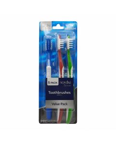 NORCINA TOOTHBRUSH MEDIUM VALUE PACK 5PCS