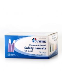 CAREMED SAFETY LANCETS 100PCS LENCETS 1.6MM