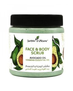 JARDIN OLEANE FACE& BODY SCRUB AVOCADO OIL VERBENA ESSENETIAL OIL 500 ML