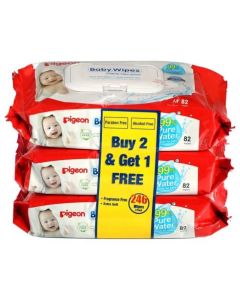 PIGEON BABY WIPES 2+1 FREE 82 WIPES 26388