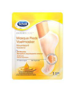 SCHOLL EXPERTCARE NOURISHING FOOT MASK WITH ARGAN OIL 1 PAIR