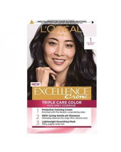 LOREAL PARIS EXCELLENCE CRÈME HAIR COLOR 1 BLACK