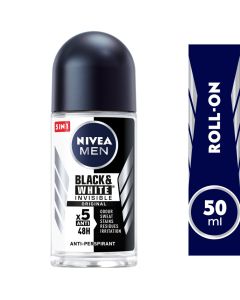 NIVEA MEN BLACK & WHITE INVISIBLE ORIGINAL ROLL-ON DEODORANT 50ML