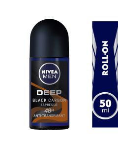 NIVEA MEN DEEP BLACK CARB ESPRESSO ROLL-ON DEODORANT 50ML