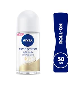 NIVEA CLEAN PROTECT WITH PURE ALUM ROLL-ON DEODORANT 50ML