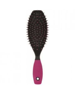 INTERVION HAIR BRUSH BLACK WITH ROSE RUBBE