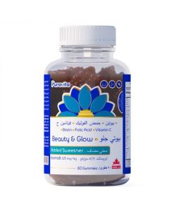 PURAVITA Hair Skin Nails for healthy skin Biotin Folic Acid vitamin C- 60 Gummies