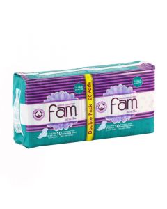 FAM FEMININE PADS DOUBLE PACK 20PADS NORMAL