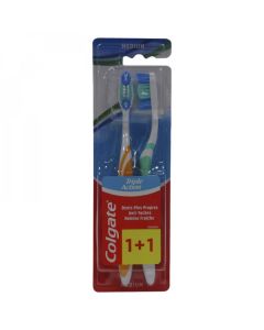COLGATE TRIPLE ACTION MEDIUM TOOTHBRUSH 1+1
