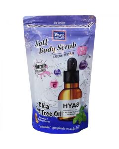 YOKO SALT BODY SCRUB ULTRA HYA8 CICA + TEA TREE OIL 350G
