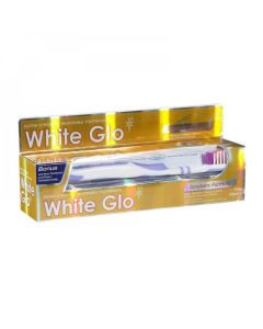 WHITE GLO + TOOTH BRUSH SMOKERS TOOTH PASTE 150 G