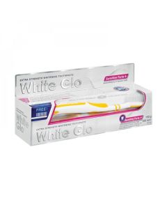 WHITE GLO + TOOTH BRUSH SENSITIVE TOOTH PASTE 150 G